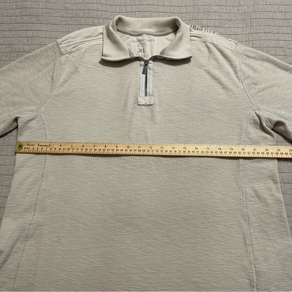 Calvin Klein Jeans Men's Cotton 1/4 Zip Patched Elbows LS Sweater Size XL - Picture 4 of 11